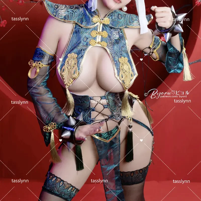 Игры Чун Ли костюмы для косплея вечерние на Хэллоуин Sutorito Faita синее платье Cheongsam