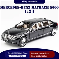 124 maybach s600 metal car model diecast alloy high simulation car models 6 doors can be opened inertia toys for children difts