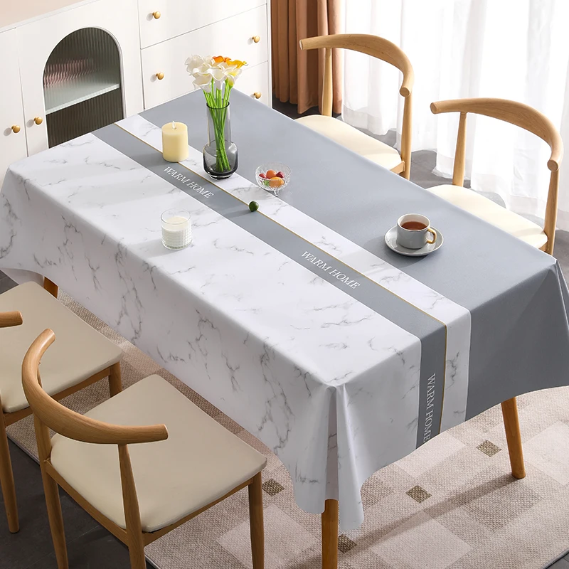 

Table cloth, washable, oil resistant, waterproof, rectangular dining table cloth, PVC pad for living room