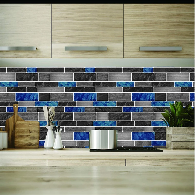 

Modern 3D Small Black Brick Self-Adhesive Three-Dimensional Wall Sticker Pvc Stone Wallpaper Home Decoration Wall Sticker