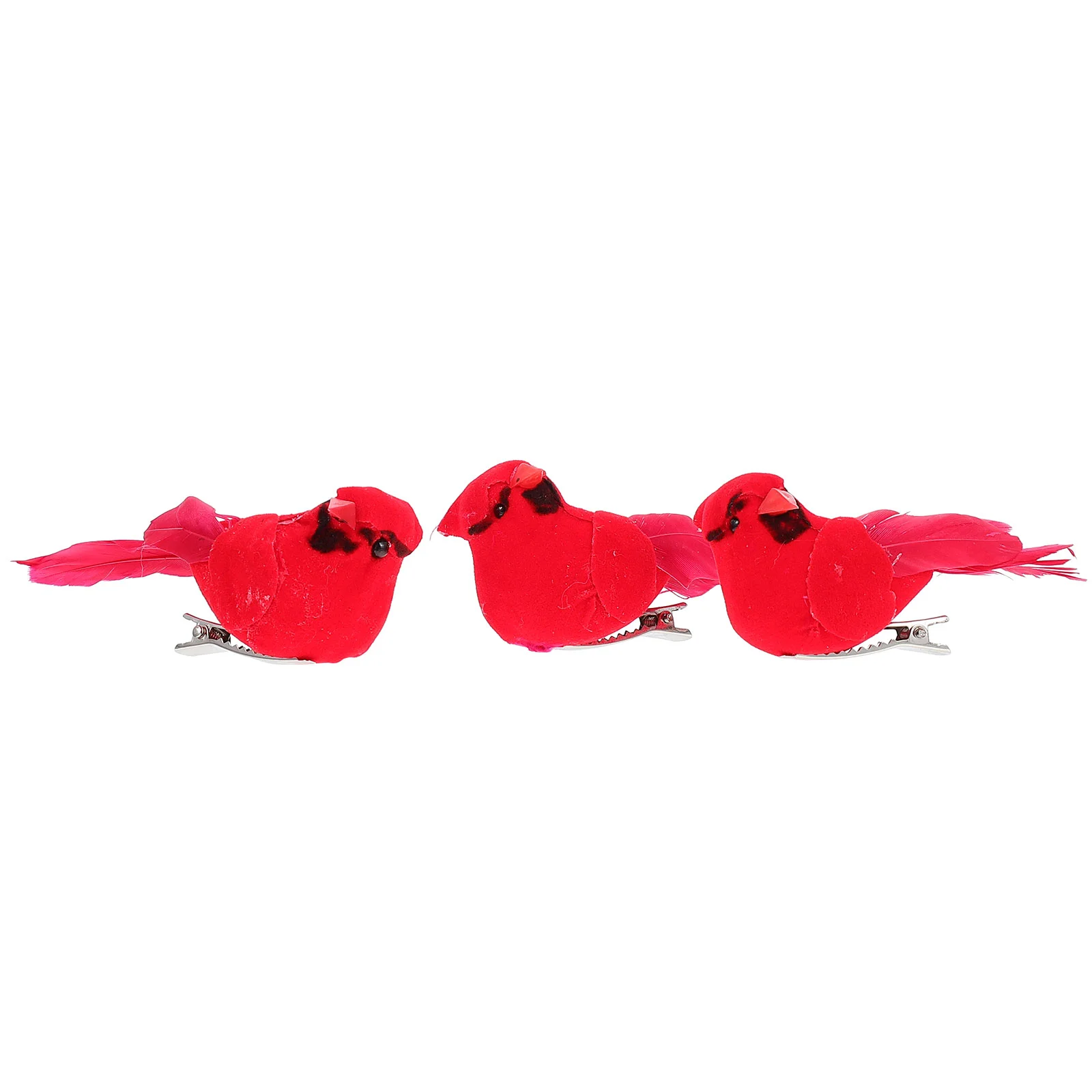 

6Pcs Christmas Cardinal Birds Artificial Red Bird Birds Red Cardinal Birds Ornaments Home Decoration