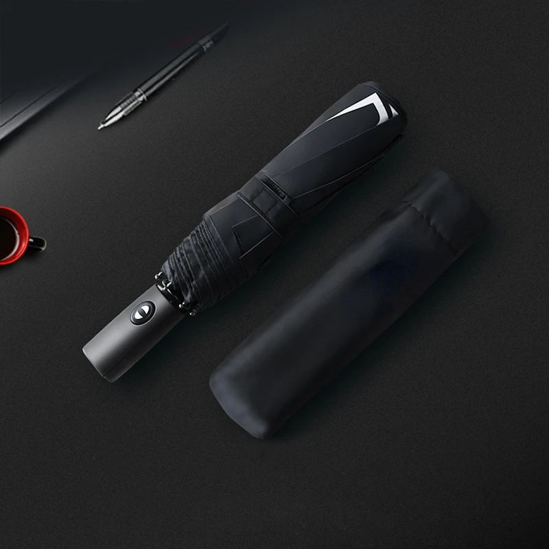 

Universal Umbrella FOR TESLA Car Model Three-fold Double-layer Anti-umbrella Layer Wind-proof Automatic Sun Umbrella Beach