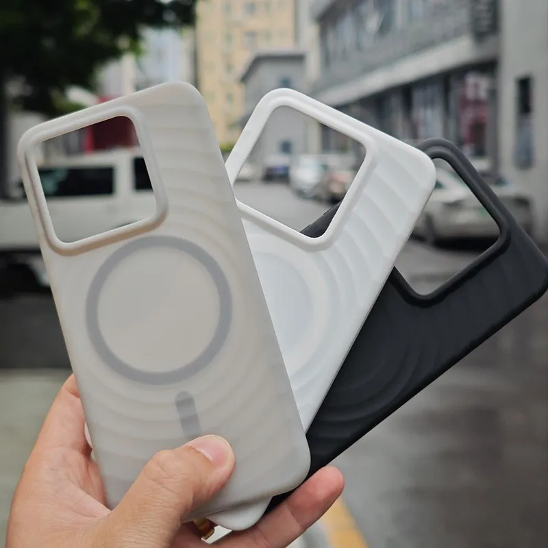 Волнистый Магнитный чехол для Xiaomi Mi 13 14 Pro Ультра мягкий жидкий силиконовый