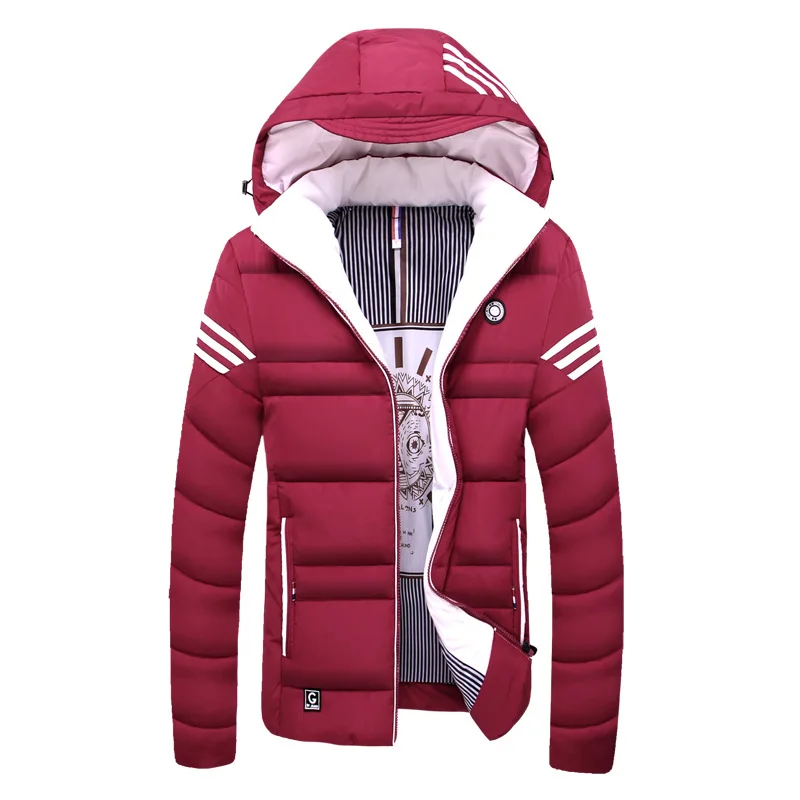 

2019 New Winter Parkas jacket Men casual warm cotton coat mens jackets and coats thicken outwear brand clothing Asian size M~4XL