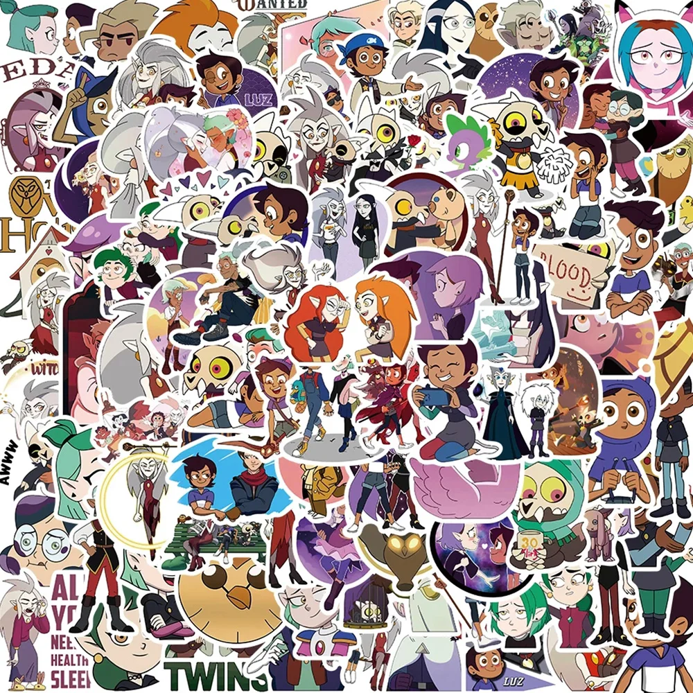 

100PCS Disney Anime The Owl House Sticker for Kids DIY Water Bottle Diary Laptop Luggage Decals Sticker for Kids Toys