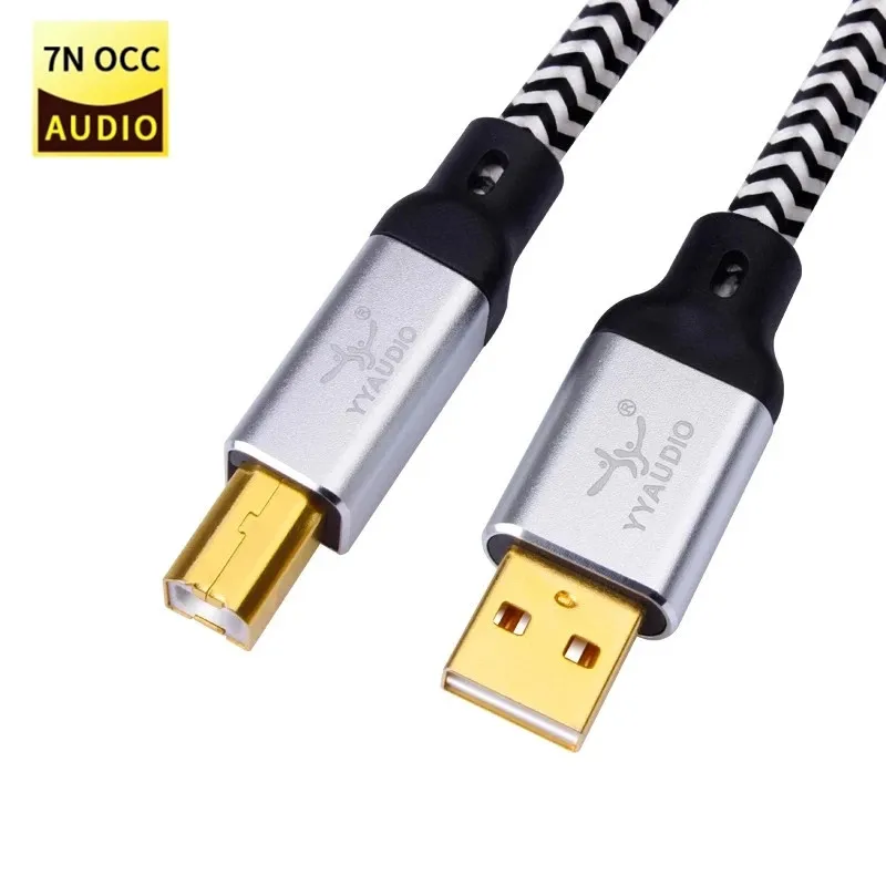 

7N OCC USB2.0 Cable Silver Plated USB DAC Audio Extension Cable Hi-End Type A To Type B USB Printer Wire A-B Micro USB Data Cord
