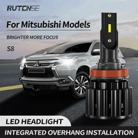 h7 h4 h11 led headlight 6000k high power 9006 9005 car light auto lamps hb4 hb3 bulbs turbo for mitsubishi pajero led headlamp
