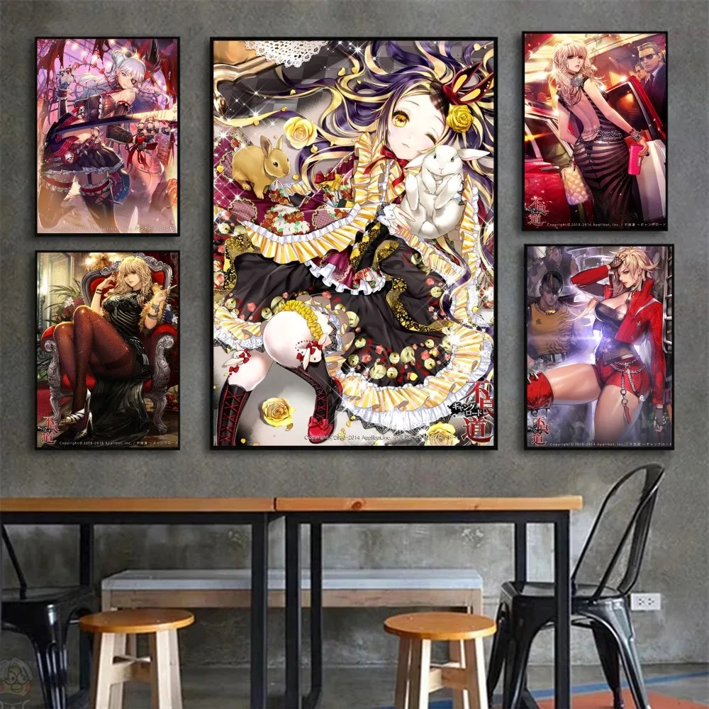 F-Furyou Michi Gang плакат с изображением дороги плакаты Наклейки художественные