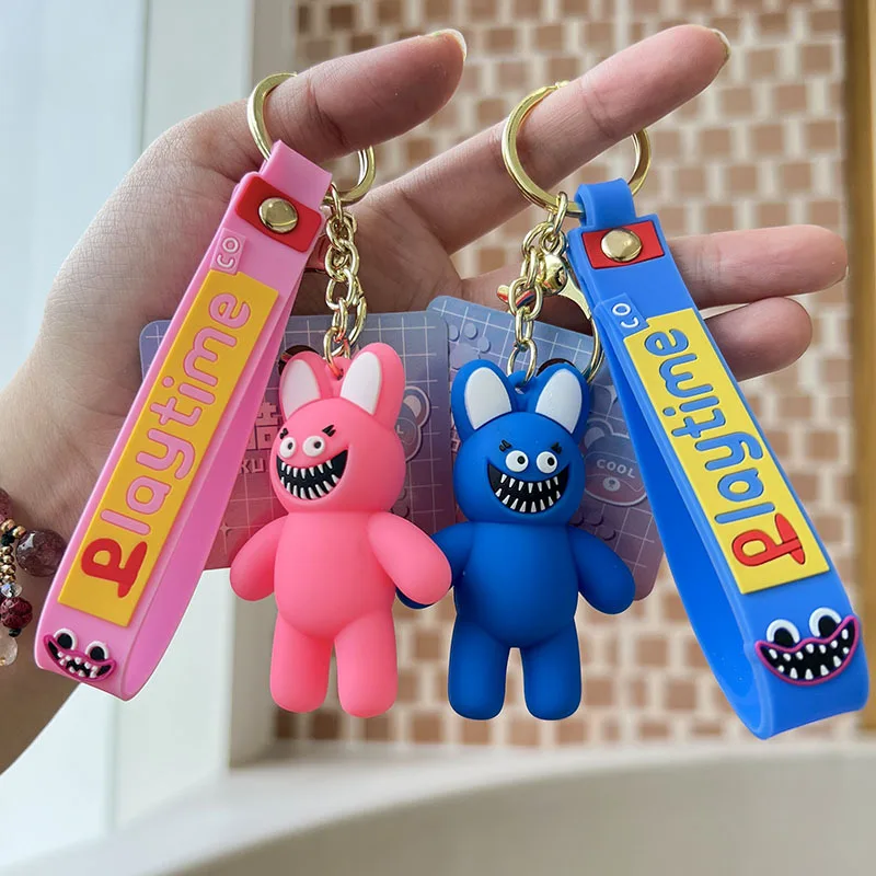 

Creative PVC Keychain Cartoon Bobby Doll Car Key Chain Cute Rabbit Bag Pendant Poppy Playtime Doll Children's Toy Gift