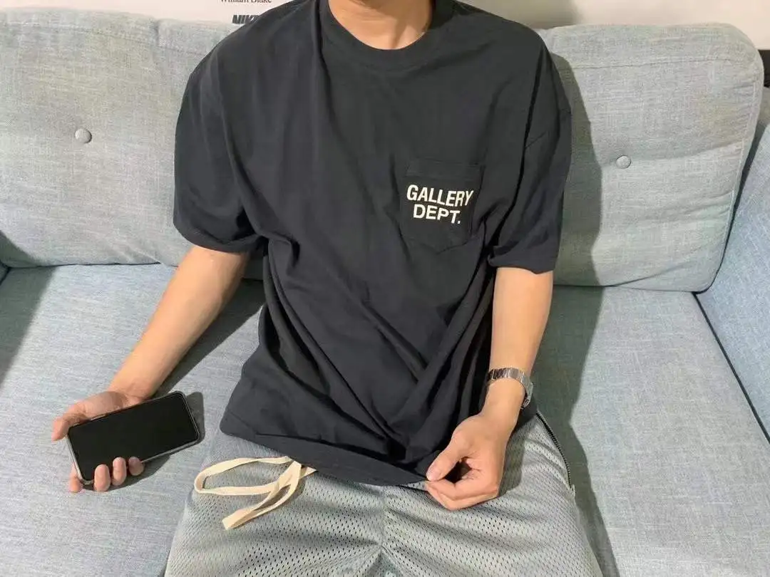 

Gary dept short sleeve 2022 spring / summer new wash used letter print men's and women's fog fashion T-shirt