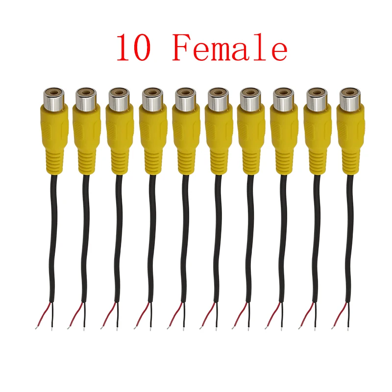 

RCA кабели-удлинители, 10 шт., 15 см