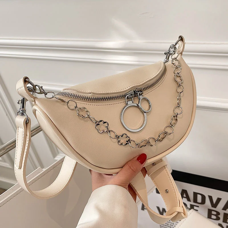 

bags for women Advanced chest bag women's 2022 new fashion versatile texture messenger bags niche design one shoulder waist bags