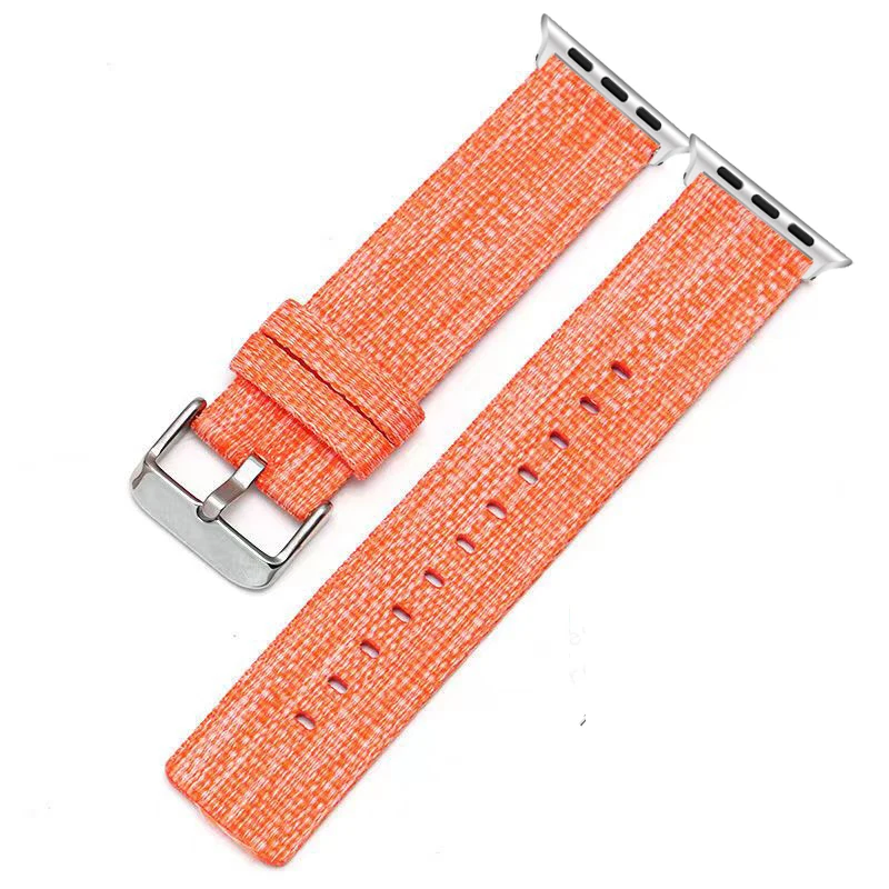 Nylon Watch Strap 38mm 40mm 41mm 42mm 44mm 45mm Fabric Wrist Band silk fabric Bracelet Watch Accessory for apple smart watch