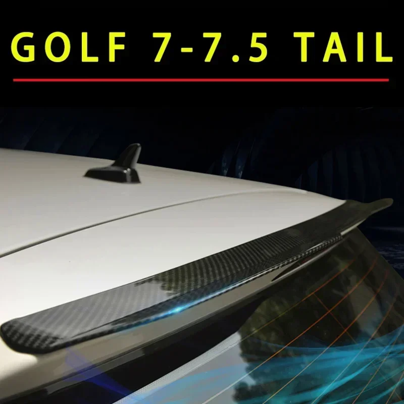 Новый! Глянцевый черный спойлер на заднюю крышу из углеродного волокна в стиле