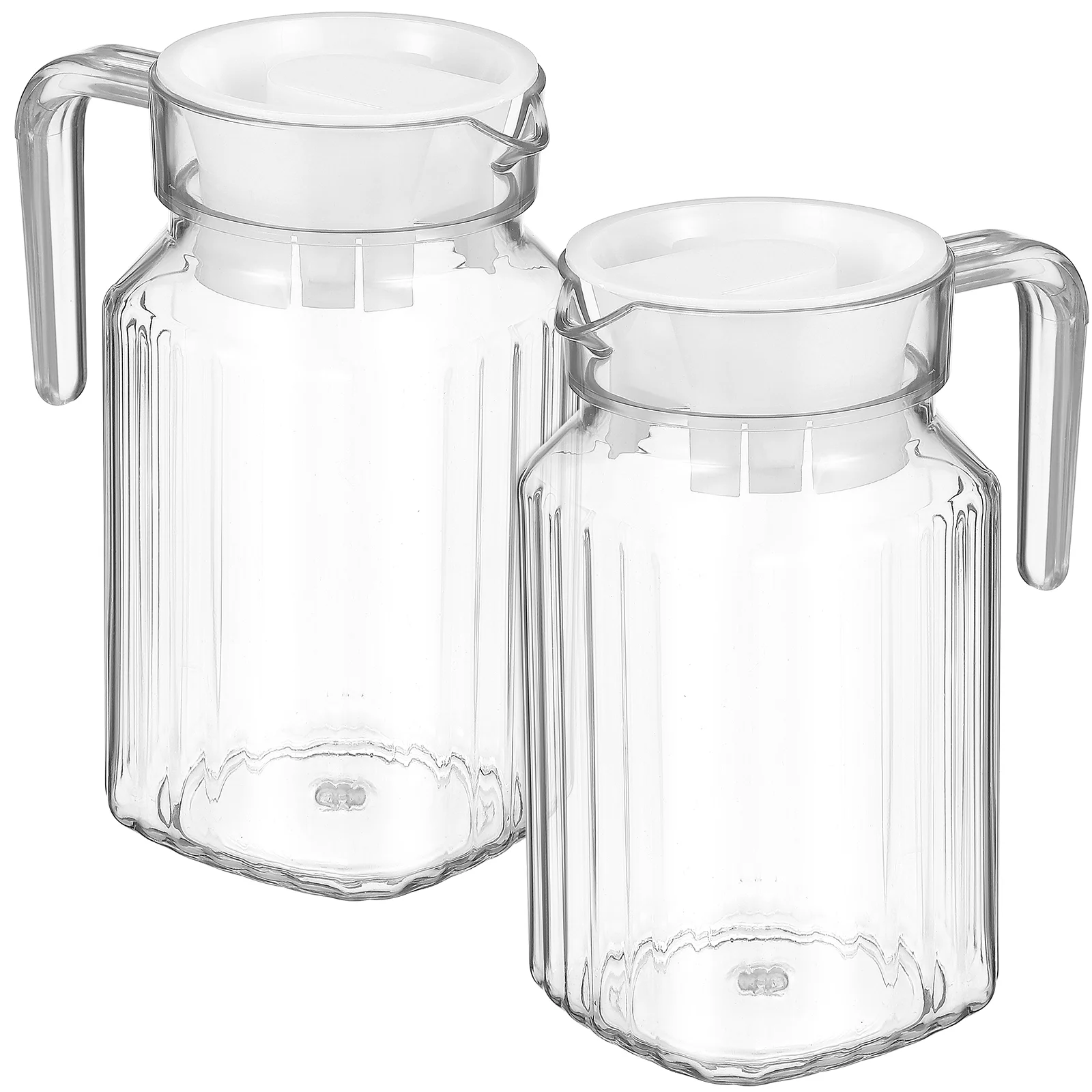 

2 Pcs Pitchers Pots Large Capacity Jugs with Lids for Cold Hot Water Juice Beverage Tea Milk