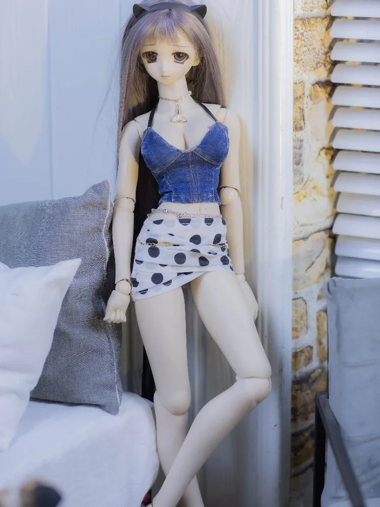 

BJD doll wrap chest clothes for 1/3 1/4 BJD SD13 SD16 SD17 bjd sd dd denim super tight corset doll clothing accessories