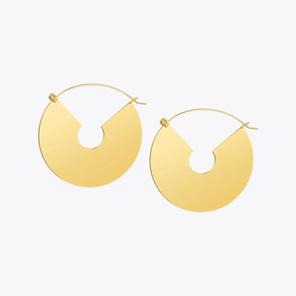 

Enfashion Vintage Big Circle Dangle Earrings Matte Gold color Earings Drop Earrings For Women Long Earring Jewelry brinco
