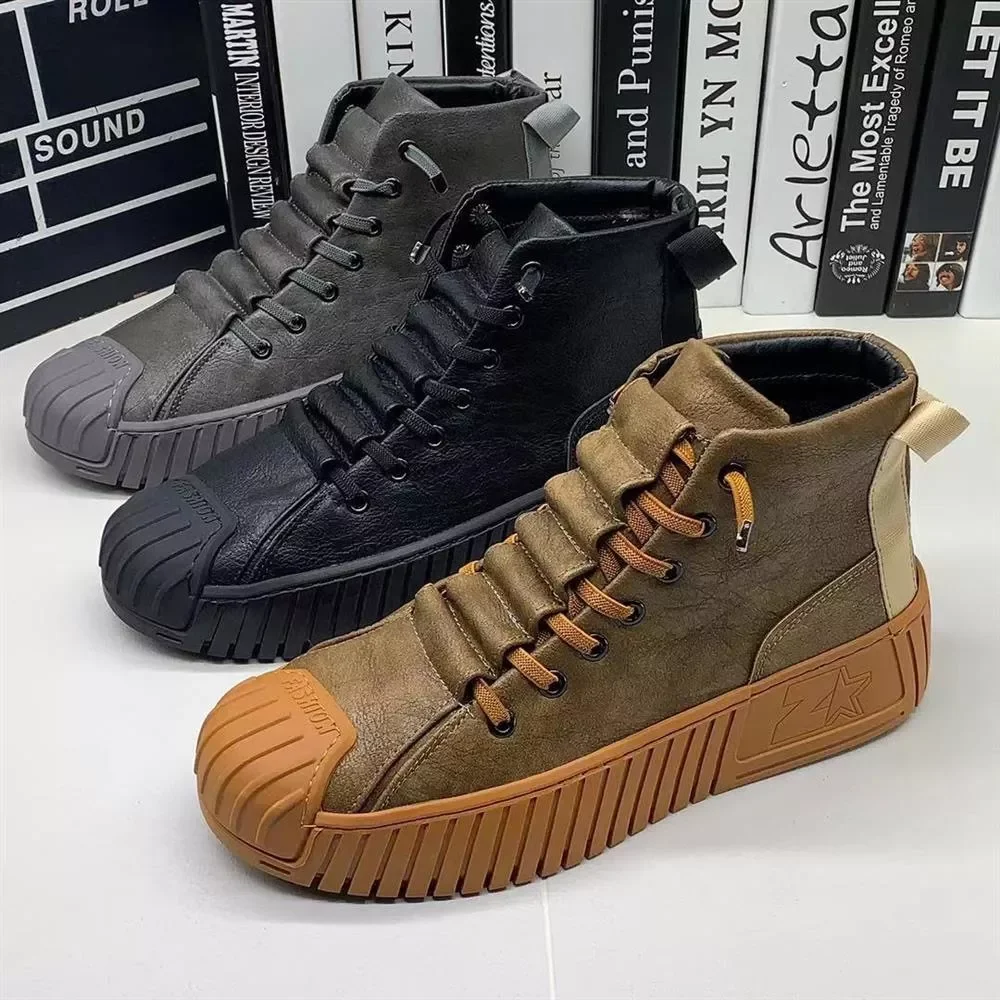 

2022 Spring Autumn Men Martin Boots Increased Boots Fashion Casual Shoes Board Shoes High Quality Outdoor Boots British Style