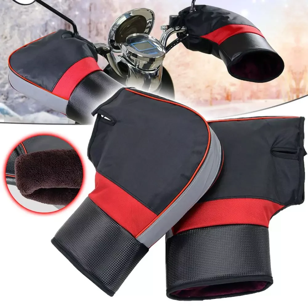 

Protective Motorcycle Scooter Thick Warm Handlebar Muff Grip Handle Bar Muff Rainproof Motorcycle Gloves Guantes Moto