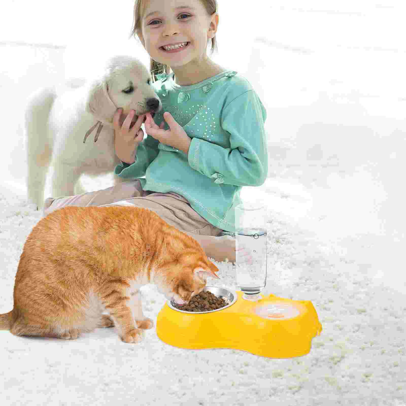 Кормушка двойная миска для кормления диспенсер воды домашних животных