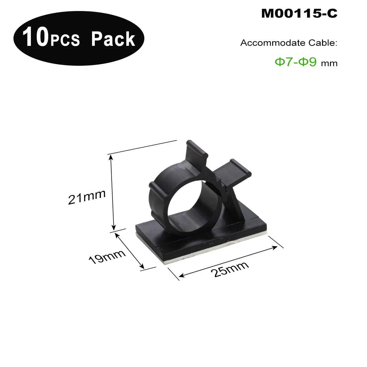 

Набор самоклеящихся кабельных стяжек 10 шт