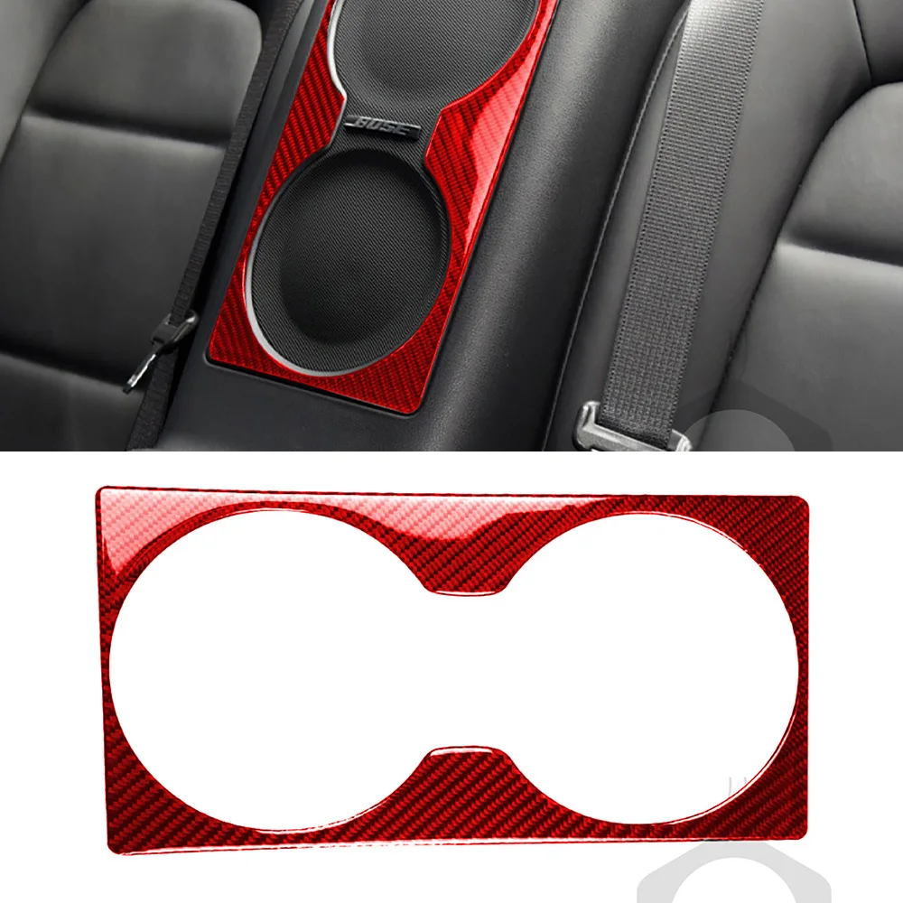 

Rear Seat Horn Decoration Cover Trim Sticker for Nissan Gtr R35 2008-2016 Car Interior Accessories Red Carbon Fiber