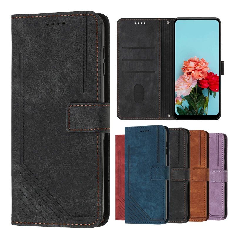 Роскошный Магнитный кожаный чехол-бумажник для Motorola MOTO G04 G24 G14 G34 G54 Power G84 5G MotoG04