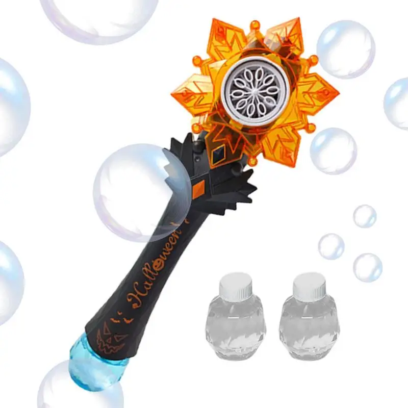 

Halloween Bubble Wands Halloween Crystal Pinwheel Automatic Bubble Blower With Light And Music Bubble Maker For 1000 Bubbles Per