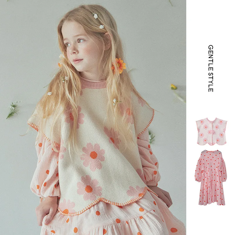 Children Clothes Girls Dress For 2022 New Spring Korean Kids Flower Print Princess Baby Child Clothings Teenagers Costumes |