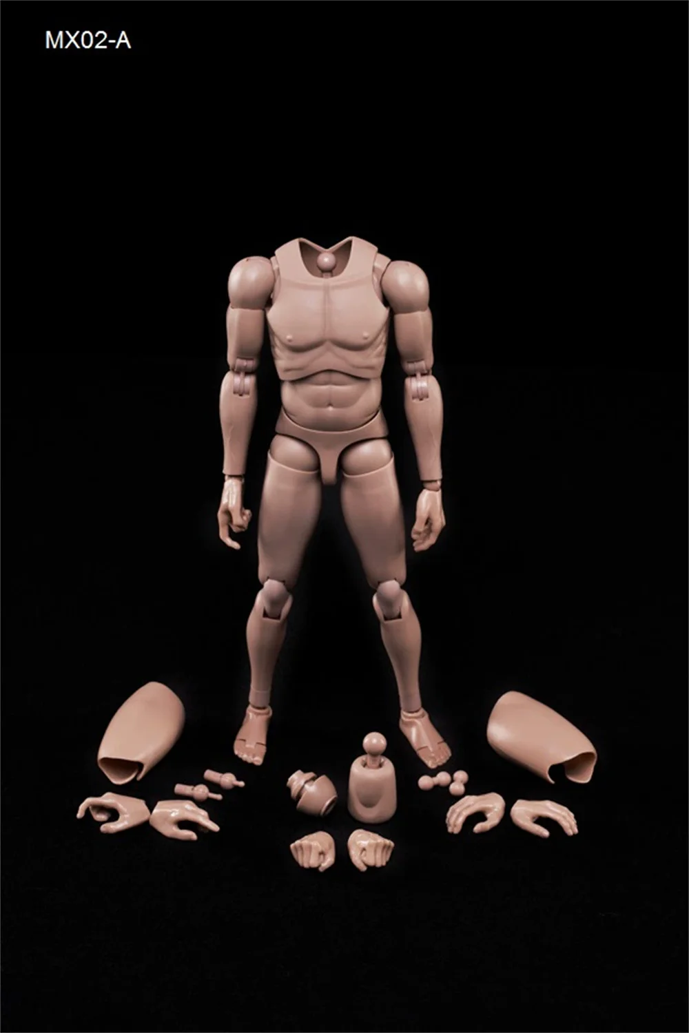 

1/6 Male Figure Body MX02-A / MX02-B 2.0 Caucasian Aisa Skin Nude Narrow Shoulders Neck 12'' Flexible Action Figure Doll Toy