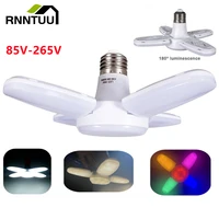 e27 led bulb fan blade timing lamp ac85 265v 28w foldable led light bulb lampada for home ceiling light with high quality