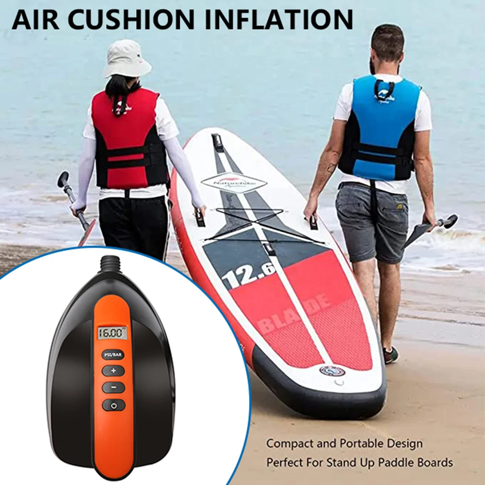 Electric Air Pump Compressor with LCD Display Digital Smart Air Pump for Boats Air Pump Adjustable PSI Setting B2Cshop