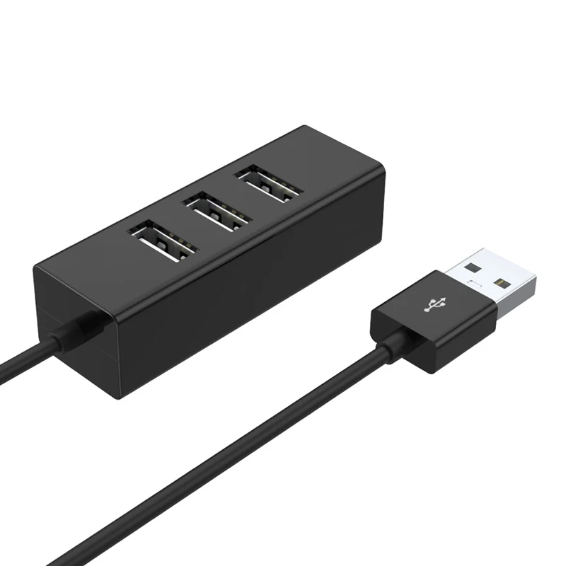 

Портативный 4 порта USB 2,0 концентратор настольный ноутбук ПК usb-хаб расширение хоста 480 Мбит/с подключи и играй для флеш-накопителя клавиатуры...