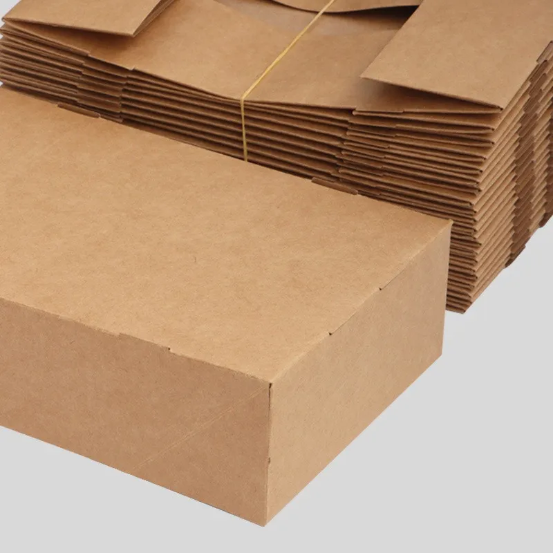 10 шт. одноразовые складные коробки из крафт-бумаги