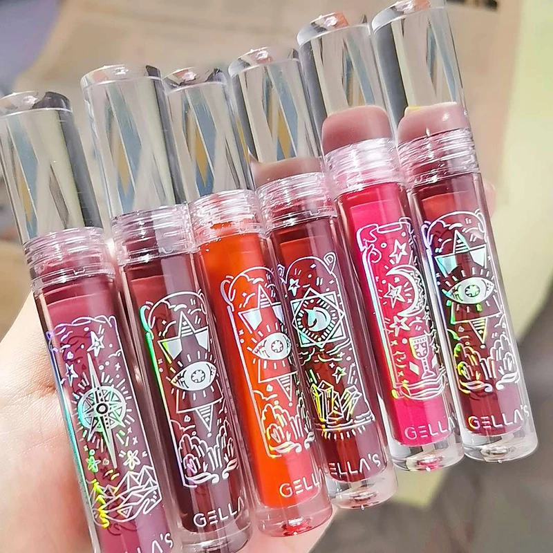 

Gella's Mirror Lip Glaze Moisturizes Into A Film Non-stick Cup Lipstick Can Be Superimposed On Lip Gloss Makeup