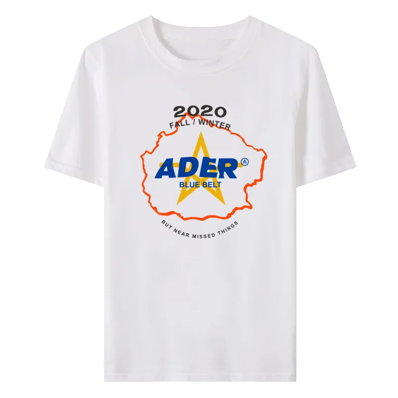 

ADER T-shirt Men's Printed Round Neck Short Sleeve All-match Tops & Tees