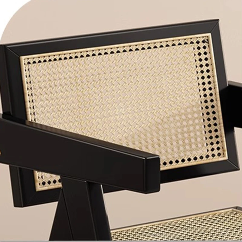 Деревянные обеденные стулья для спальни дизайн рук из ротанга офисные гостиной