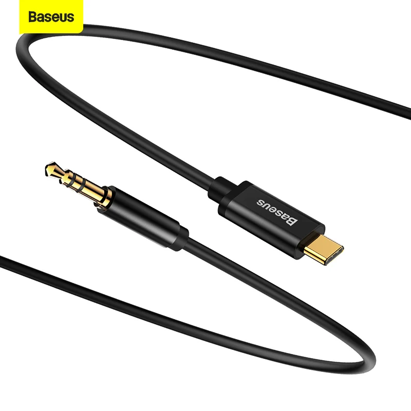 

Baseus USB Type C to 3.5mm Male Audio AUX Cable For Xiaomi Mi10 Huawei Mate20 P30 Oneplus Car Headphone Speaker 3.5 Audio Cable