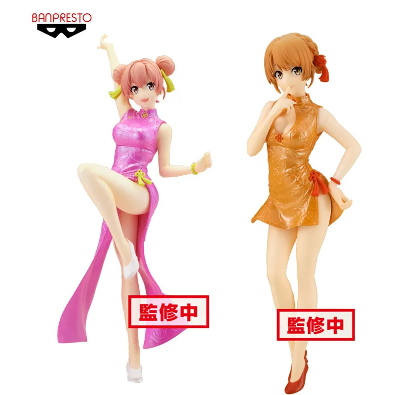 

В наличии оригинальный бандото Kyunties Yuigahama Yui Iroha Isshiki Cheongsam моя Подростковая романтическая комедия SNAFU Аниме Фигурка модель 18 см