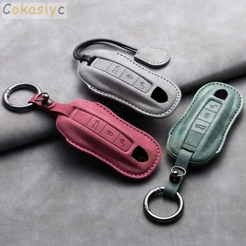 Кожаный чехол для ключей от автомобиля Porsche Panamera Carman Macann Bobst Cayenne 911 970 981 991 996 брелок