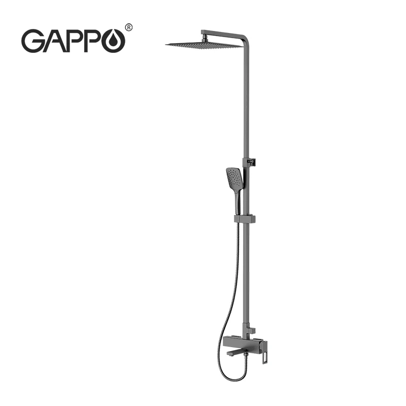 Фото Роскошный душевой комплект Gappo с лейкой и шлангом для холодной и горячей воды, латунный душевой набор для ванной комнаты Duchas G2417-9 №2