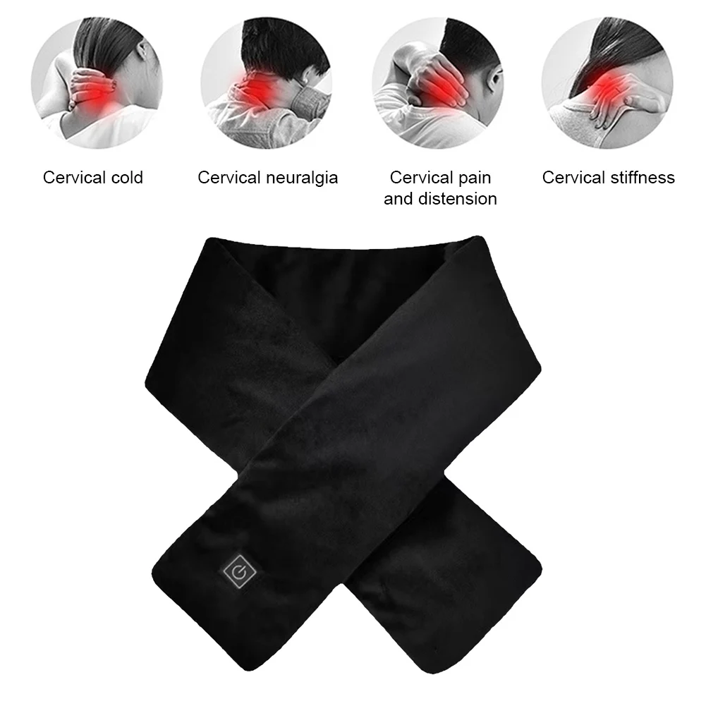 

Зимние шарфы с подогревом Регулируемый температурный Электрический нагревательный шейный платок горячий компресс USB зарядка для кемпинга ...