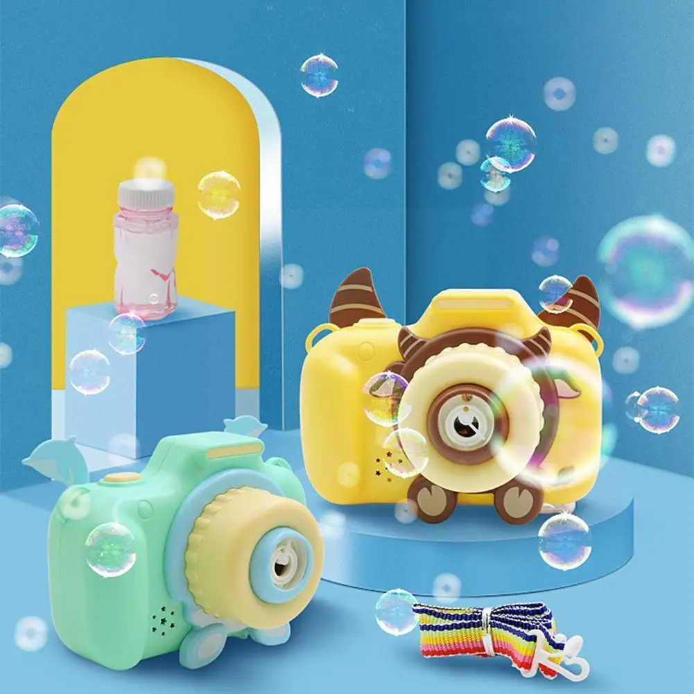 

Cartoon Bubble Machine Camera Automatic Soap Bubble Light Gifts Children With Toy Maker Baby Outdoor Bath Kids And Fun Musi Z4b2
