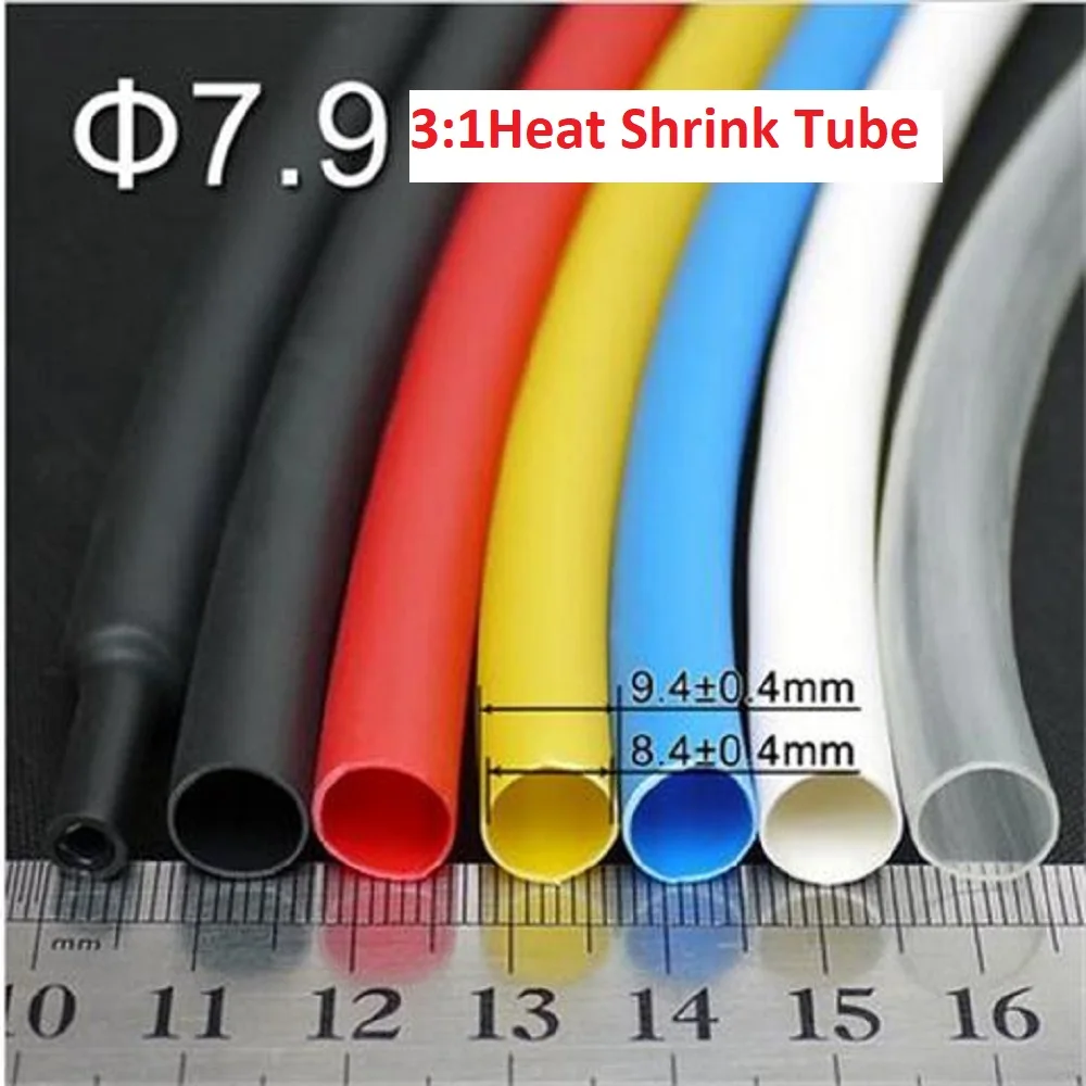 

Φ7.9mm Double-wall Heat-Shrinkable Tube 3 :1 Shrinkage Rate Thick-Walled Glue-Containing Waterproof Sea Flame Retardant