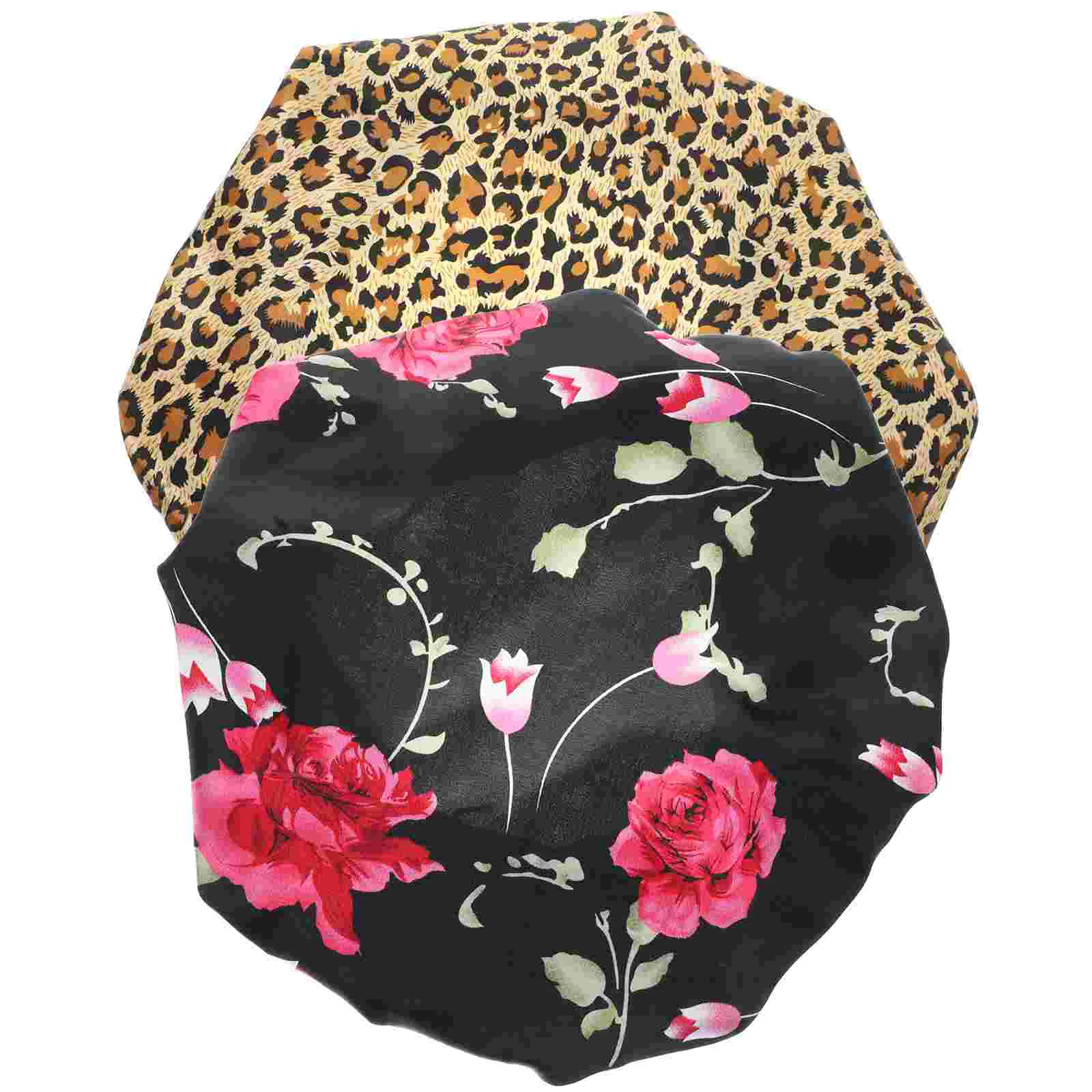 

Wide Brim Silk Sleeping Cap Sleeping Bonnets Women Hair Scarf Head Wrap Wraps