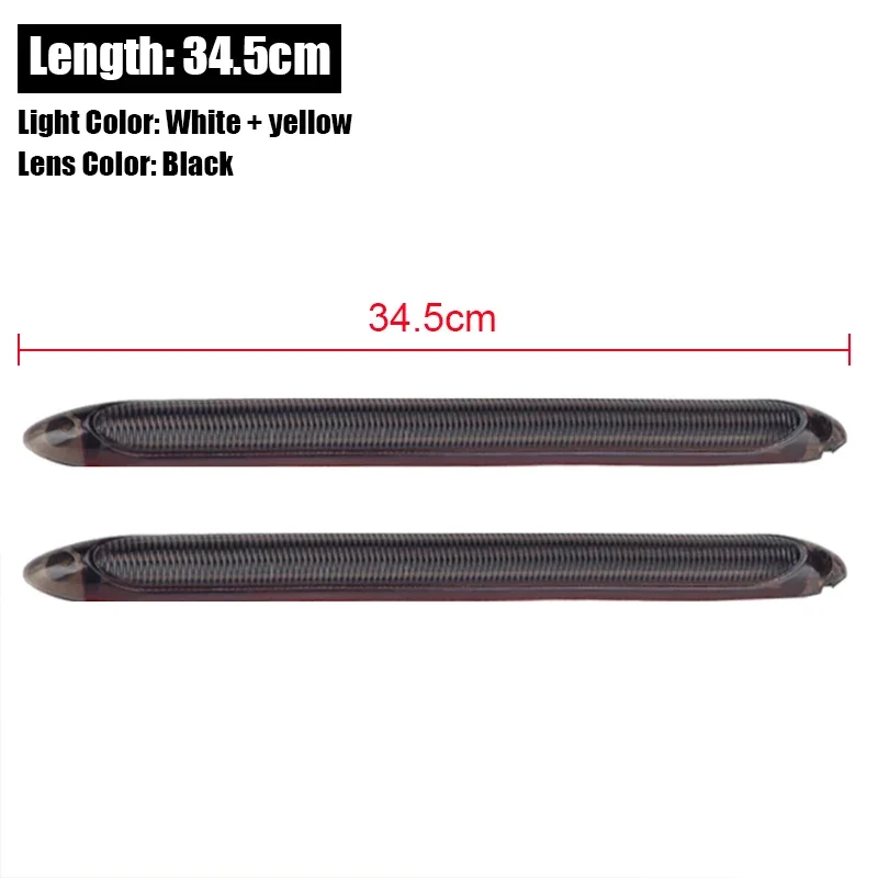 

2 шт./пара, передние DRL дневные ходовые огни, подходят для всех моделей транспортных средств, светодиодные указатели поворота, автомобильные аксессуары, 15,5/23,5/27,5/34,5 см