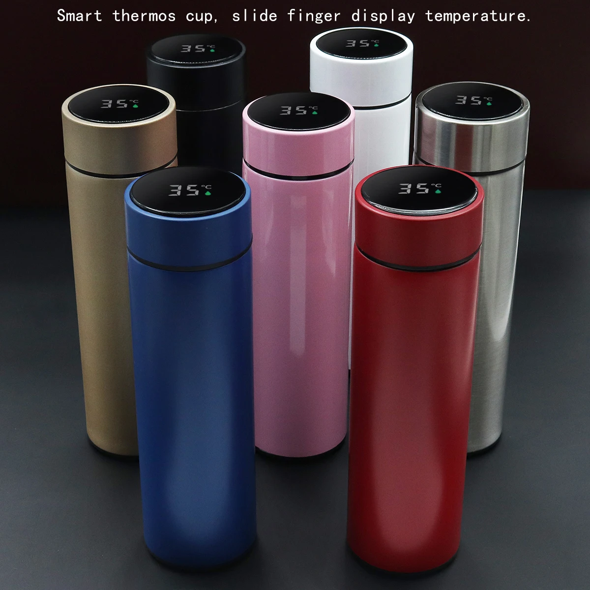 

500ML Intelligent Water Bottle Cooler Stainless Steel Thermos Coffee bottle Temperature Display Leakproof Sport Vacuum Flasks
