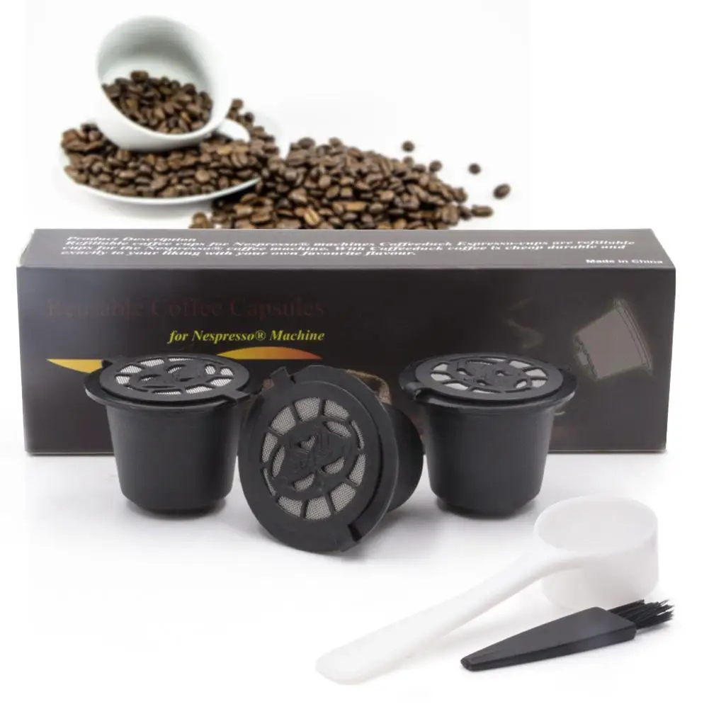 

3 шт. многоразовая кофейная крышка sule Filter Cup для Nespresso Dolce Gusto многоразового пользования Cap с фотофильтром для корзин подставки кофейная посуд...