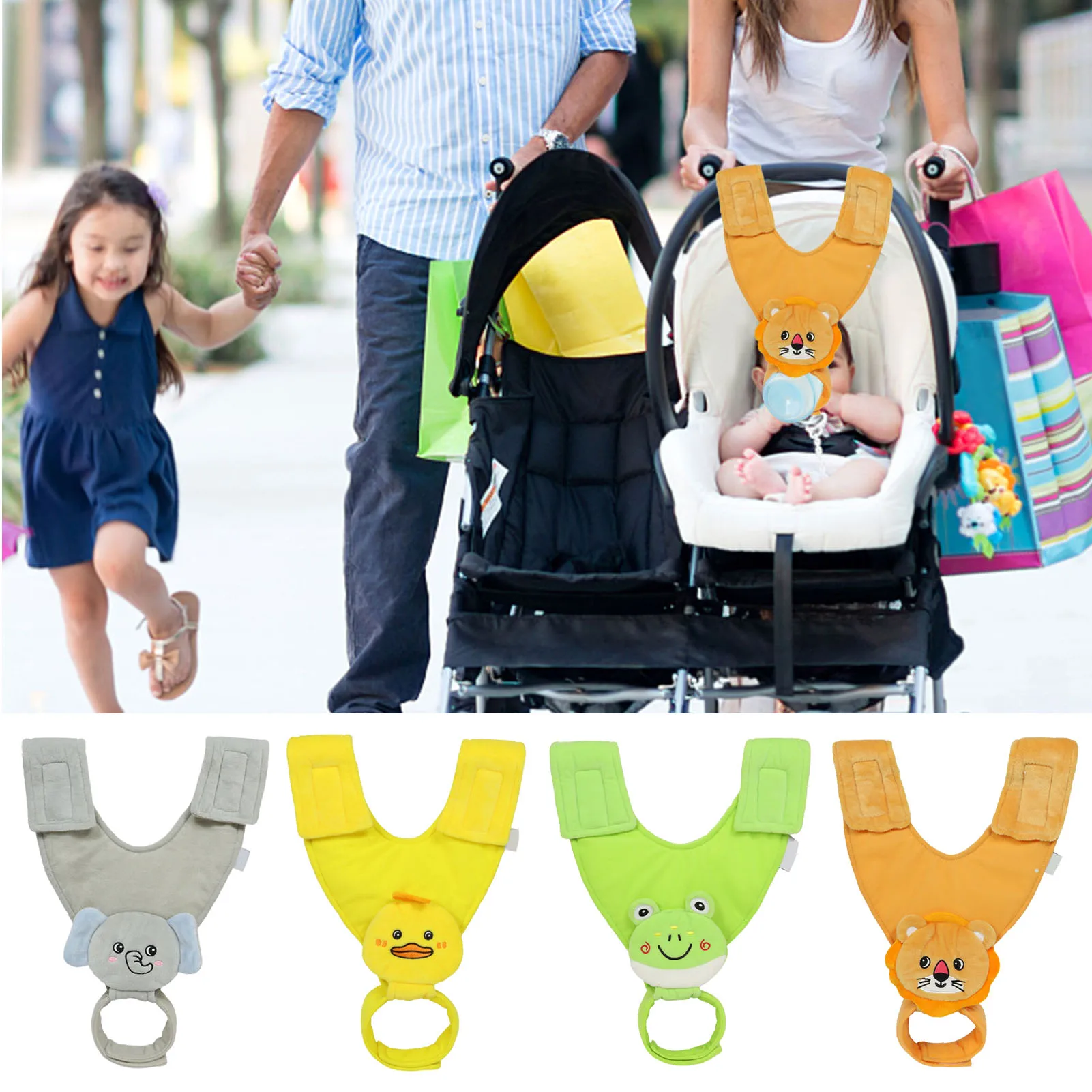 

Регулируемая детская бутылочка для кормления грудью с милым рисунком животного, плюшевые держатели для кормления для детской коляски