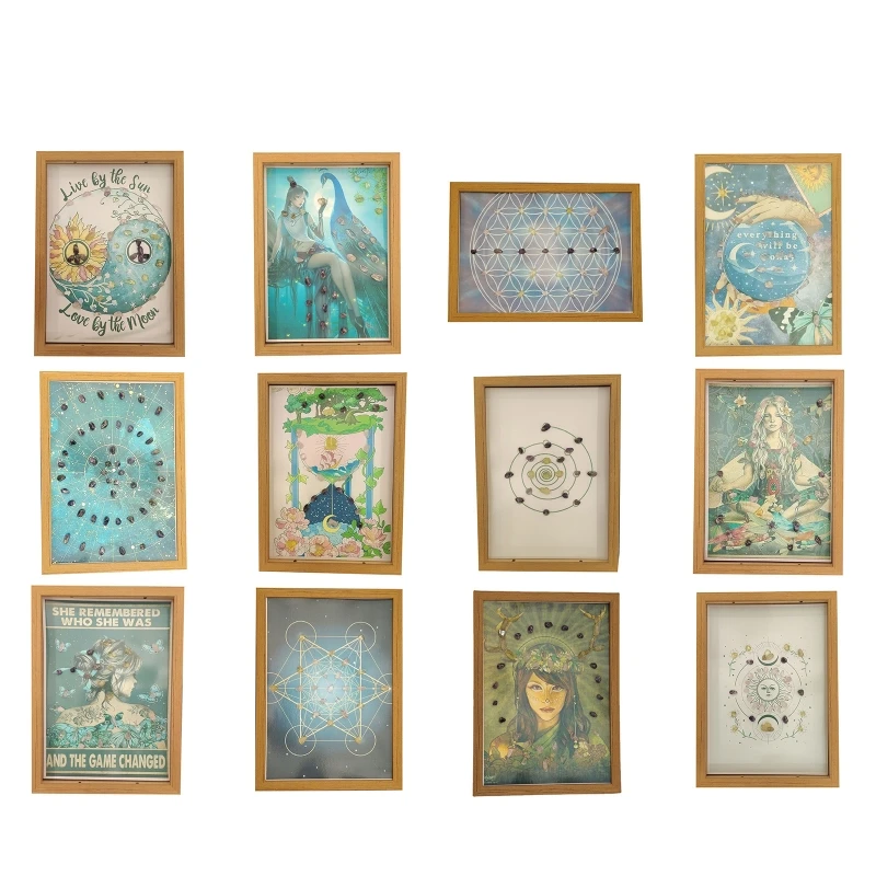 

E9LD натуральный кристалл, энергосберегающая картина с рамкой для картин, сетка, художественные картины для дома, спальни, гостиной, украшени...